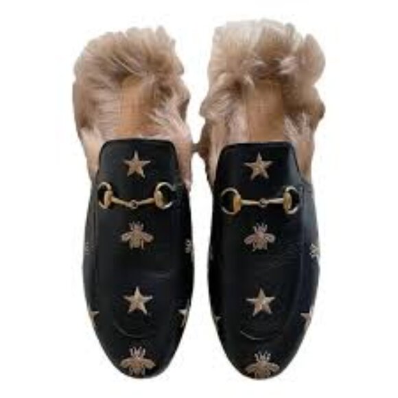 Gucci fur slip on mules - Picture 1 of 13
